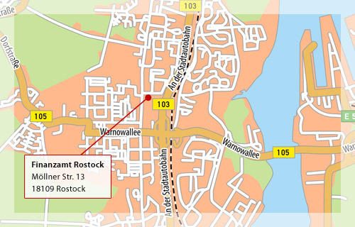 Anfahrt Finanzamt Rostock