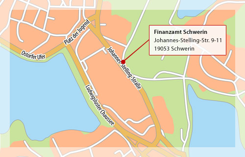 Anfahrt Finanzamt Schwerin